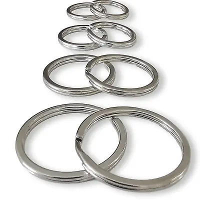 EDO GOT Non-magnetic Key Rings Brass Metal Split Rings Assorted Sizes 8-Pack • $5.56