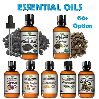 Essential Oils - 118 ML (4 Oz) 100% Pure Therapeutic Grade Oil - 60+ Options! • $16.99