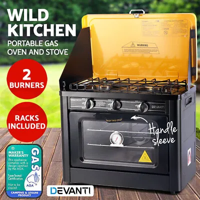 Devanti Portable Gas Oven Camping Stove LPG Gas Cooktop Picnic Outdoor • $268.95