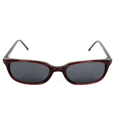 Ellen Tracy ET213 BU/GRY Sunglasses Burgundy Red Grey 48-16-135 Rectangle • $17.99