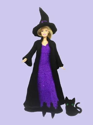 £2.99 • Buy BARBIE KNITTING PATTERN 228: 12  DOLL, Halloween Witch: Dress, Cloak, Hat, Cat  