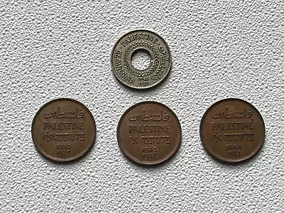 Palestine Coins 1941 5 Mils & 1943 1944 1 Mil • £9.99