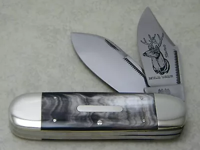 Bulldog Brand Mule Deer Buffalo Horn Elephant Toe Trapper Knife 1 Of 20 Made • $109.61