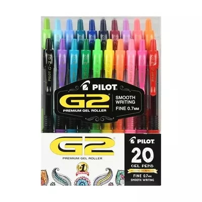 Pilot G2 Premium Gel Ink Pens Fine Point Asst 20 Pack 995510528 • $17.50