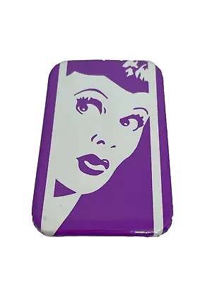 Vintage Lucille Ball I Love Lucy Show Purple Pop Art Pinback Button Jacket Pin • $9.99