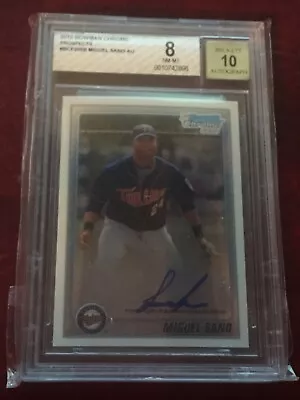 MIGUEL SANO  2010 Bowman Chrome Autograph BGS 8 Rookie (TWINS Pristine Auto RC) • $19.99