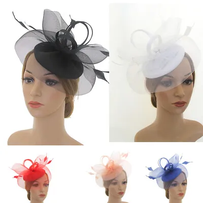 £7.34 • Buy Women's Large Headband Clip Hat Fascinator Weddings Ladies Day Races Royal Ascot