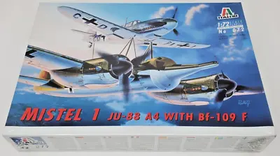 Italeri Mistel 1 JU-88 A4 With Bf-109 F Model 1/72 Kit No 072 Factory Sealed • $49.99