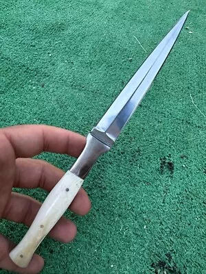 Custom Handmade D2 Steel Hunting Dagger Double Edge Boot Knife Full Tang 268 • $26.95