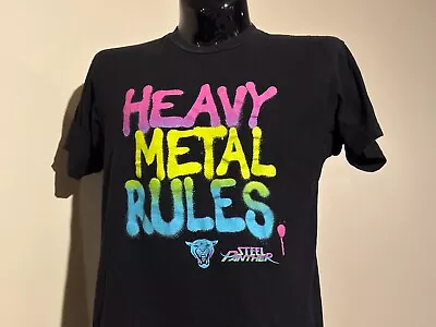 STEEL PANTHER  Heavy Metal Rules  US Tour Concert Shirt Large Hair Metal Rock • $19.99