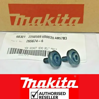 2X Genuine Makita Lock Screw Bolt+Outer Flange 265674-6 Multitool DTM50 TM3000C • £5.96
