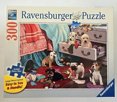 Ravensburger 300 Large Piece Puzzle Mischief Makers Puppies Complete • $10.79