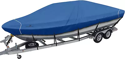 Trailerable Waterproof Boat Cover Fits 14'-16'Long Beam Width Up To 76  V-Hull T • $83.99