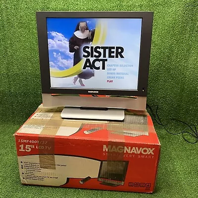 Magnavox 15” Inches LCD TV Gaming Model 15MF400T/37  Retro Small TV Slim S Video • $89.87