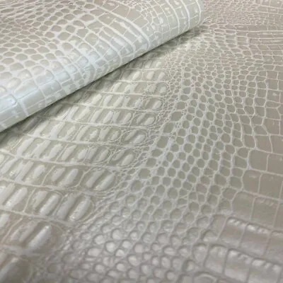 Ivory Marine Gator Upholstery Crafting Outdoor Vinyl Fabric - Sold By Yard  • $28