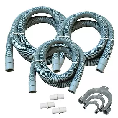 Universal Drain Pipe Washing Machine Dishwasher Waste Hose Extension Kit 2-4M • £9.69