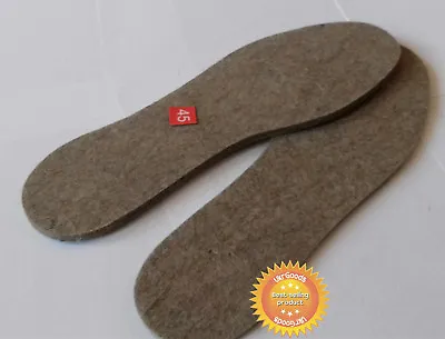 Natural Wool 100% FELT INSOLES SHOES WOMEN MEN ANY SIZES Thickness 5 Mm • $5.95