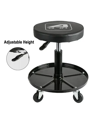 Mechanics Rolling Stool Work Shop Seat Chair Adjustable Roll Swivel Tool Garage • $46.59