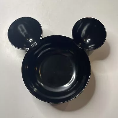 Zak! Designs Disney Mickey Mouse Head Ears Chip Dip Bowl Black Plastic Serving • $15.99