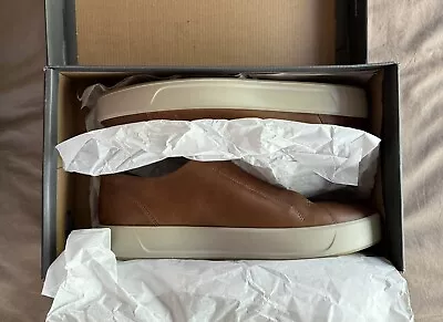 ECCO Men's Soft 8 LX Slip-On Leather Shoes Cashmere Brown Size 10 New In Box • $90