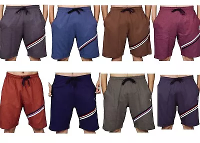 Mens Fleece Shorts Jogging Elasticated Waist Jersey Plain Gym Pants Short S-XXL • £7.99