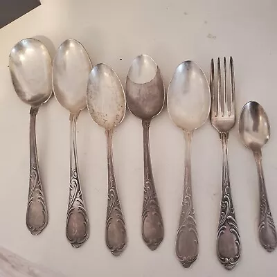 Vintage German Silverware EMW 100 Plated? Sterling? 561g 7 Pieces  • $29