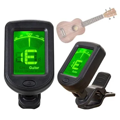 $5.43 • Buy For Ukulele Violin Electric Tuner LCD Clip-On Digital Chromatic For Bass Guitar