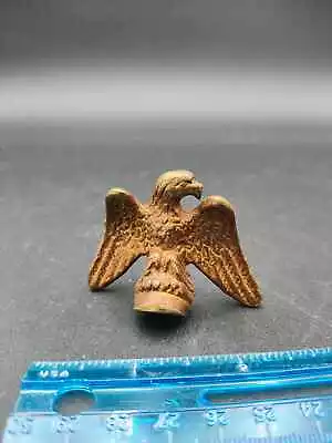 Vintage 1 1/2  Tall Brass Eagle With 2 1/4  Wing Span Lamp Finial • $18.95