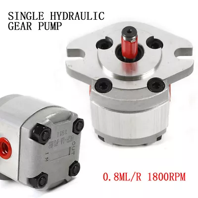 Mini High Pressure Hydraulic Gear Pump SAE Flat Key 0.8ML/R 4300RPM PT3/8''！ • $49