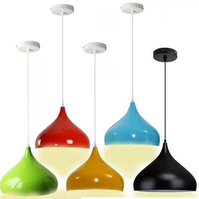 £7.97 • Buy Vintage Industrial Metal Ceiling Pendant Colour Shade Modern Hanging Retro Light