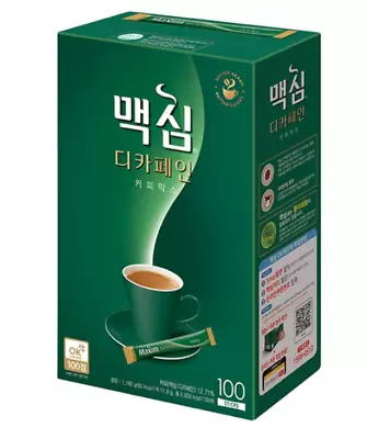 Korean Instant Coffee Food Maxim Decaffeinated Coffee Packets 100T • $66.98