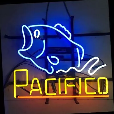 Cerveza Pacifico Bass Fish Beer 20 X16  Neon Light Sign Lamp Club Bar Wall Decor • $130.79