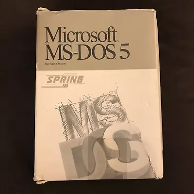 Used Microsoft MS-DOS 5.0 Operating System In Original Box 1991 • $44.99