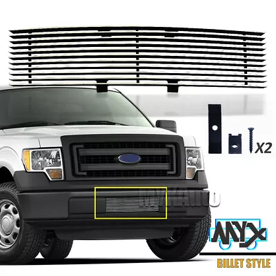 Fits 2009-2014 Ford F150 F-150 Pikcup Billet Grille Chrome Bumper Grill Insert • $38.39