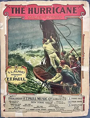 E.t. Paull - The Hurricane March - 1906 Sheet Music • $2.50