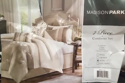 Madison Park Amherst 7 Piece Comforter Set - King - Natural. 149 JS • $60.44