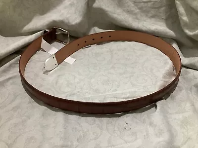 Martin Dingman Alligator Grain Saddle Leather Belt Brown Size  80/32 NWT #01603 • $45