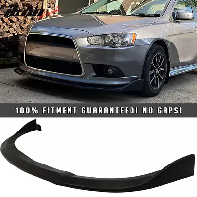 Fit 09-15 Mitsubishi Lancer CS Style Front Bumper Lip Spoiler Guard Unpainted PU • $114.99