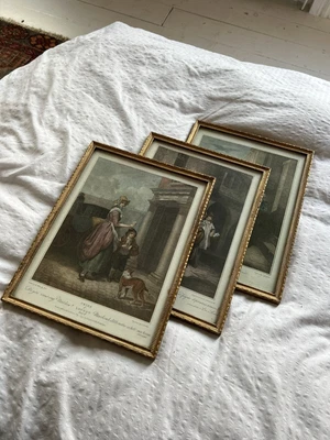 £10 • Buy 3 X VINTAGE PRINTS FRAMED PICTURES 'CRIES OF LONDON'