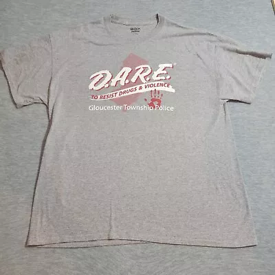 D.A.R.E. Gloucester City New Jersey Men's T-shirt. Gray Size XL • $10