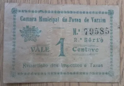Portugal Camara Municipal Povoa De Varzim: 1 Centavo 1920 • $12.43