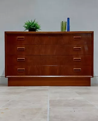 Mid-Century Teak Danish Chest Of Drawers By Bornholm Vintage Retro • £315