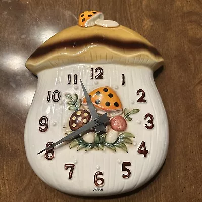 Vintage Merry Mushroom Ceramic Clock Made In Japan - Works • $125