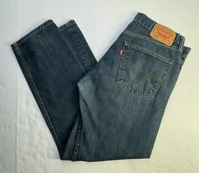 Levi's 508 Jeans Blue Mens Slim Taper Zip Fly Dark Wash Denim • $15.95