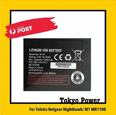 Battery For Telstra Netgear NightHawk M1 MR1100 Mobile Broadband Router W10-M1 • $25.50