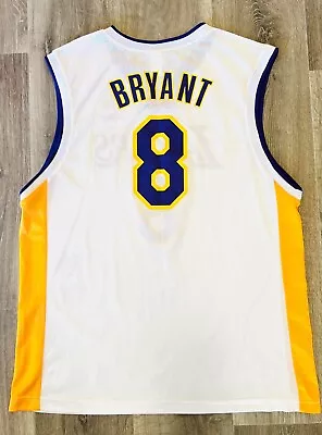 Genuine LA Lakers 2003 Kobe Bryant White Sunday #8 NBA X Reebok Jersey - Large • $100