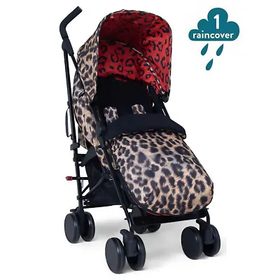 Cosatto Supa 2 Stroller With Footmuff & Raincover Leopard • £159.95