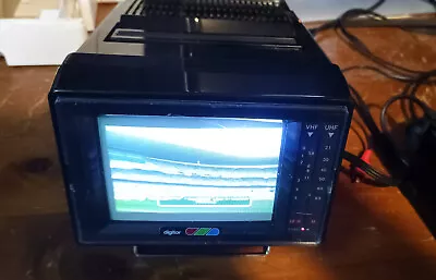 Retro Digitor Tandy 5 Portable CRT Television 12V With AV In UHF-VHF  TV Working • $41