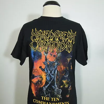 . MALEVOLENT CREATION The Ten Commandments M MEDIUM T-Shirt Black Mens • $21.25