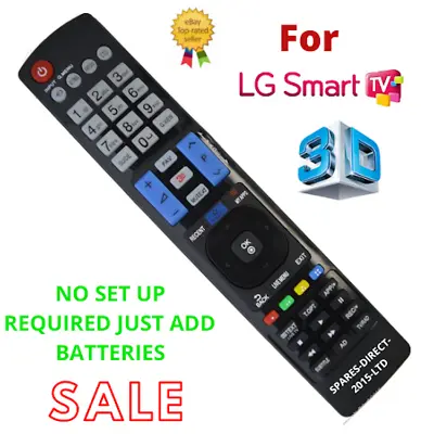 £5.62 • Buy For LG TV Remote Control For All 2000-2022 YEARS LG 3D LCD LED Smart HD UK